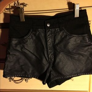 pleather shorts